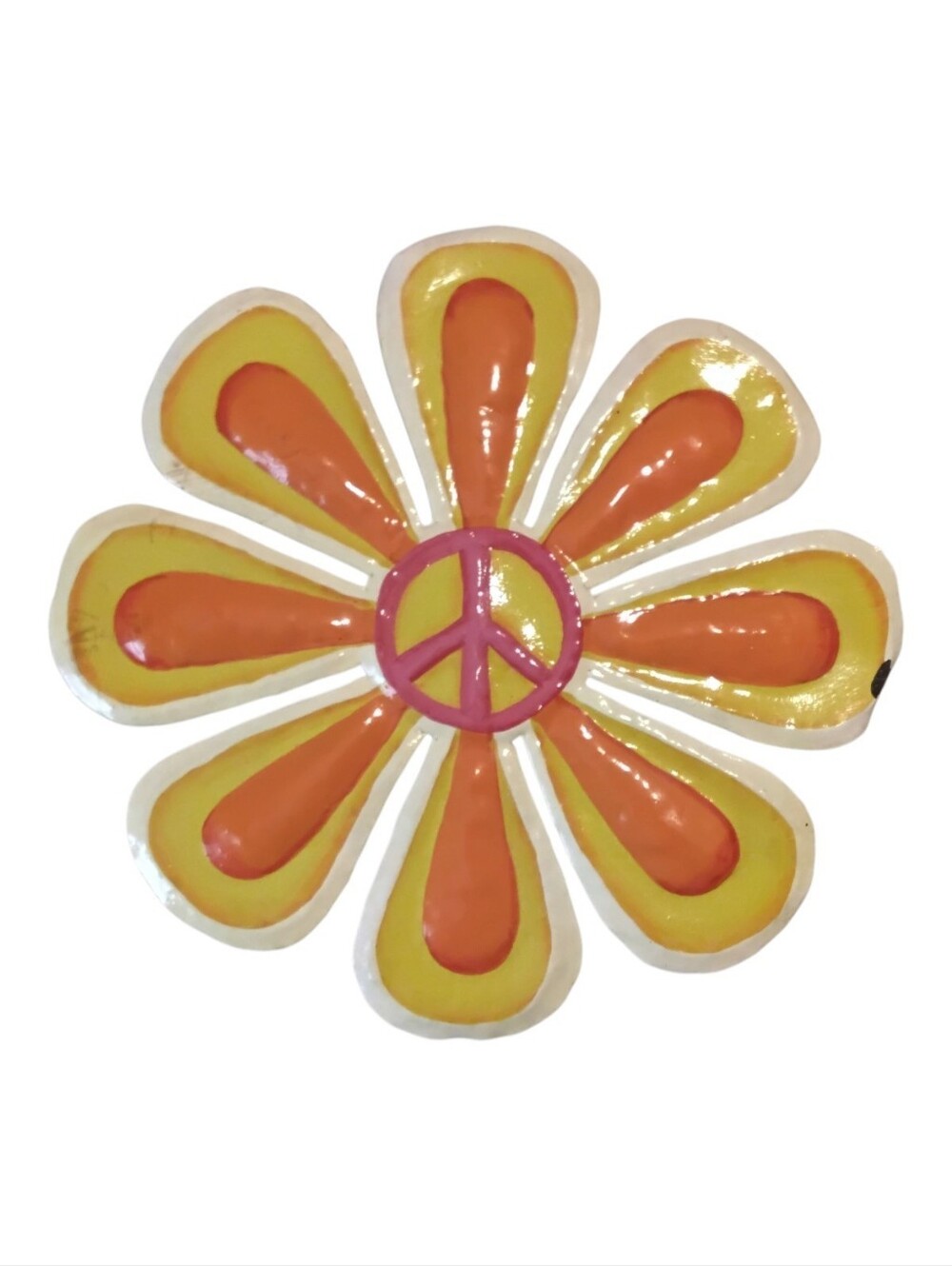 Peace Flower Metal Sign - 12" D